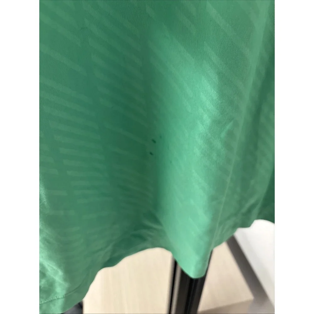 Nike‎ Golf Dri-Fit Tour Performance Polo XL Green Striped Short Sleeve Shirt